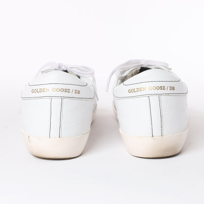 GOLDEN GOOSE Leather Sneakers in White SUPERSTAR, Size 40 EU