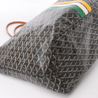Goyard Saint Louis GM Schultertasche aus PVC und Leder in Braun