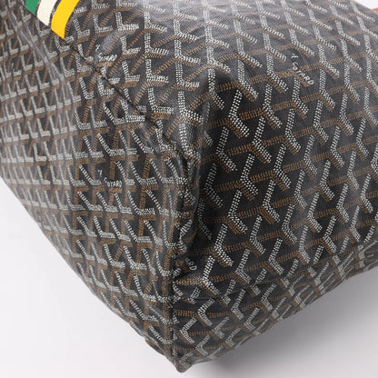 Goyard Saint Louis GM Schultertasche aus PVC und Leder in Braun