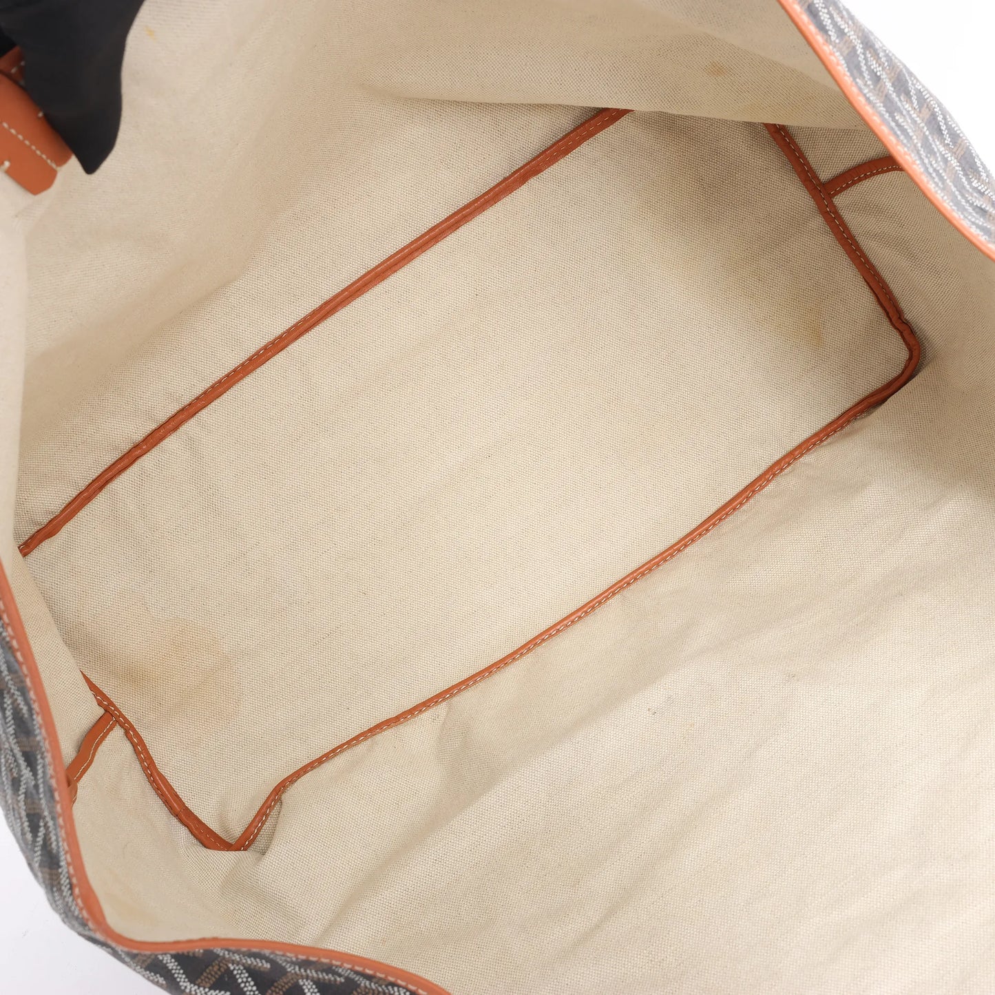 Goyard Saint Louis GM Schultertasche aus PVC und Leder in Braun