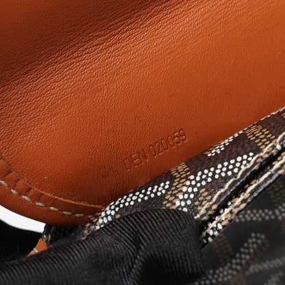Goyard Saint Louis GM Schultertasche aus PVC und Leder in Braun