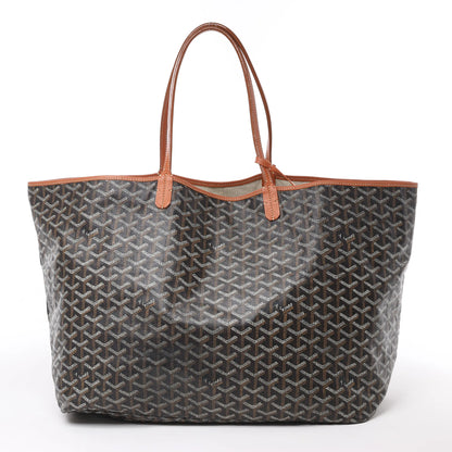 Goyard Saint Louis GM Schultertasche aus PVC und Leder in Braun