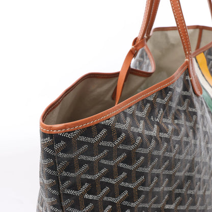 Goyard Saint Louis GM Schultertasche aus PVC und Leder in Braun
