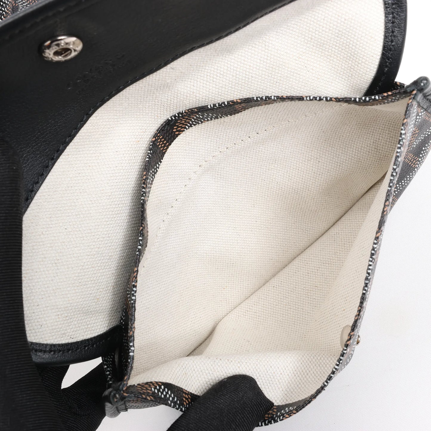 Goyard Saint Louis PM PVC & Leather Shoulder Bag in Black