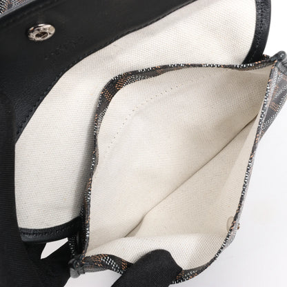 Goyard Saint Louis PM PVC & Leather Shoulder Bag in Black