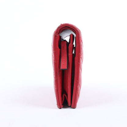 Gucci GG Marmont 466492 Kompakte Lederbrieftasche Rot