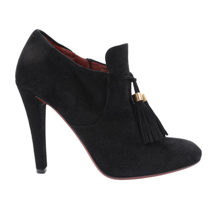 Gucci – Schwarze Stiefeletten aus Wildleder mit Quasten – Größe 37,5 EU 298169