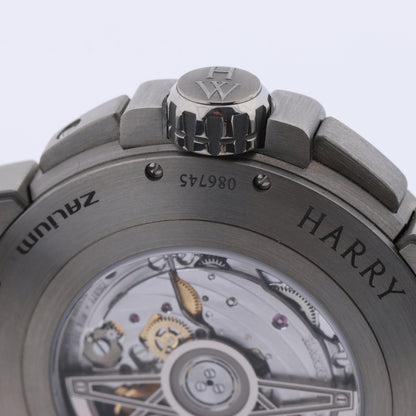 Harry Winston Project Z10 OCEABI42ZZ001 Crocodile leather x Zalium AT Skeleton Dial 42mm Watch