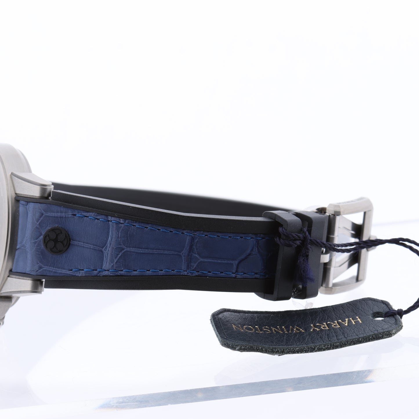 Harry Winston Project Z10 OCEABI42ZZ001 Crocodile leather x Zalium AT Skeleton Dial 42mm Watch