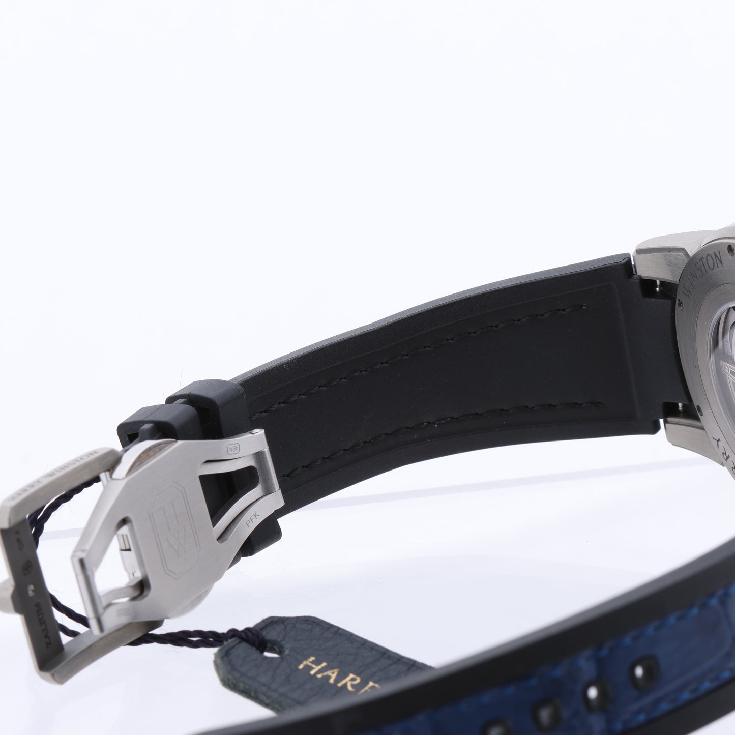 Harry Winston Project Z10 OCEABI42ZZ001 Crocodile leather x Zalium AT Skeleton Dial 42mm Watch