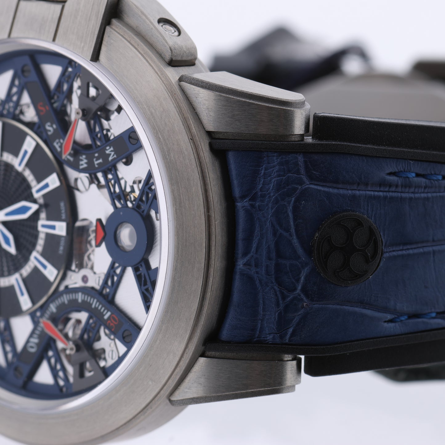 Harry Winston Project Z10 OCEABI42ZZ001 Crocodile leather x Zalium AT Skeleton Dial 42mm Watch