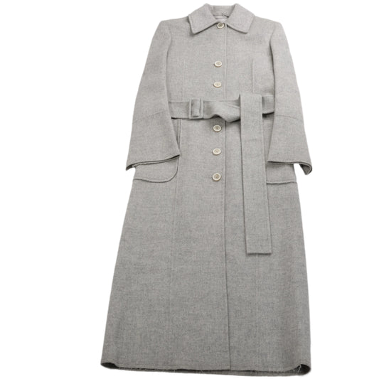 Helmut Lang Doubleface Wollmantel in Grau, Größe XS