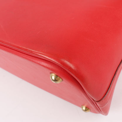 HERMES Bolide 35 Box Leder in Rouge Vif Gold Metallbeschläge ○W:1993