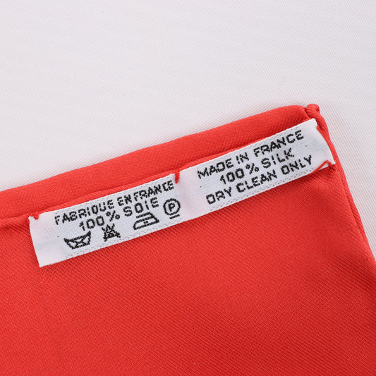Hermès Carré  90 "Real Escuela Andaluza del Arte" 100% Silk Scarf in Red