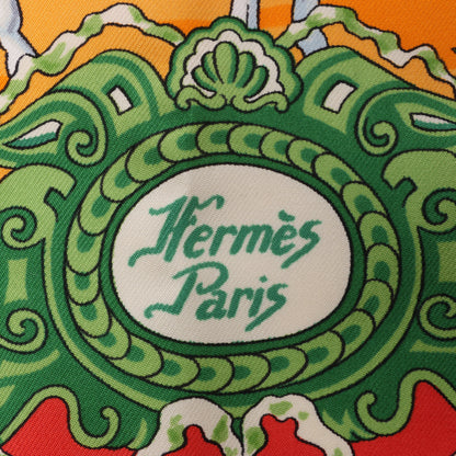 Hermès Carré  90 "Real Escuela Andaluza del Arte" 100% Silk Scarf in Red