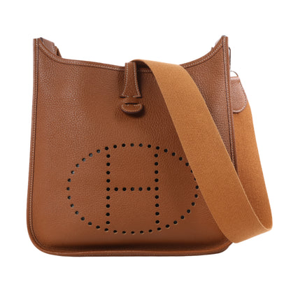 HERMES  Evelyne 1 29 PM Taurillon Clemence Gold Silver Metal Fittings Shoulder Bag □J: 2006