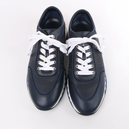Hermès Addict Leather Sneakers in Navy Blue, Size 43 EU