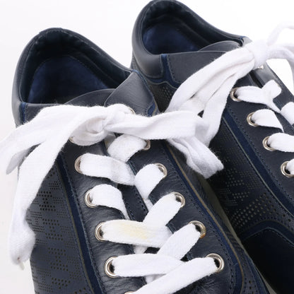 Hermès Addict Leather Sneakers in Navy Blue, Size 43 EU