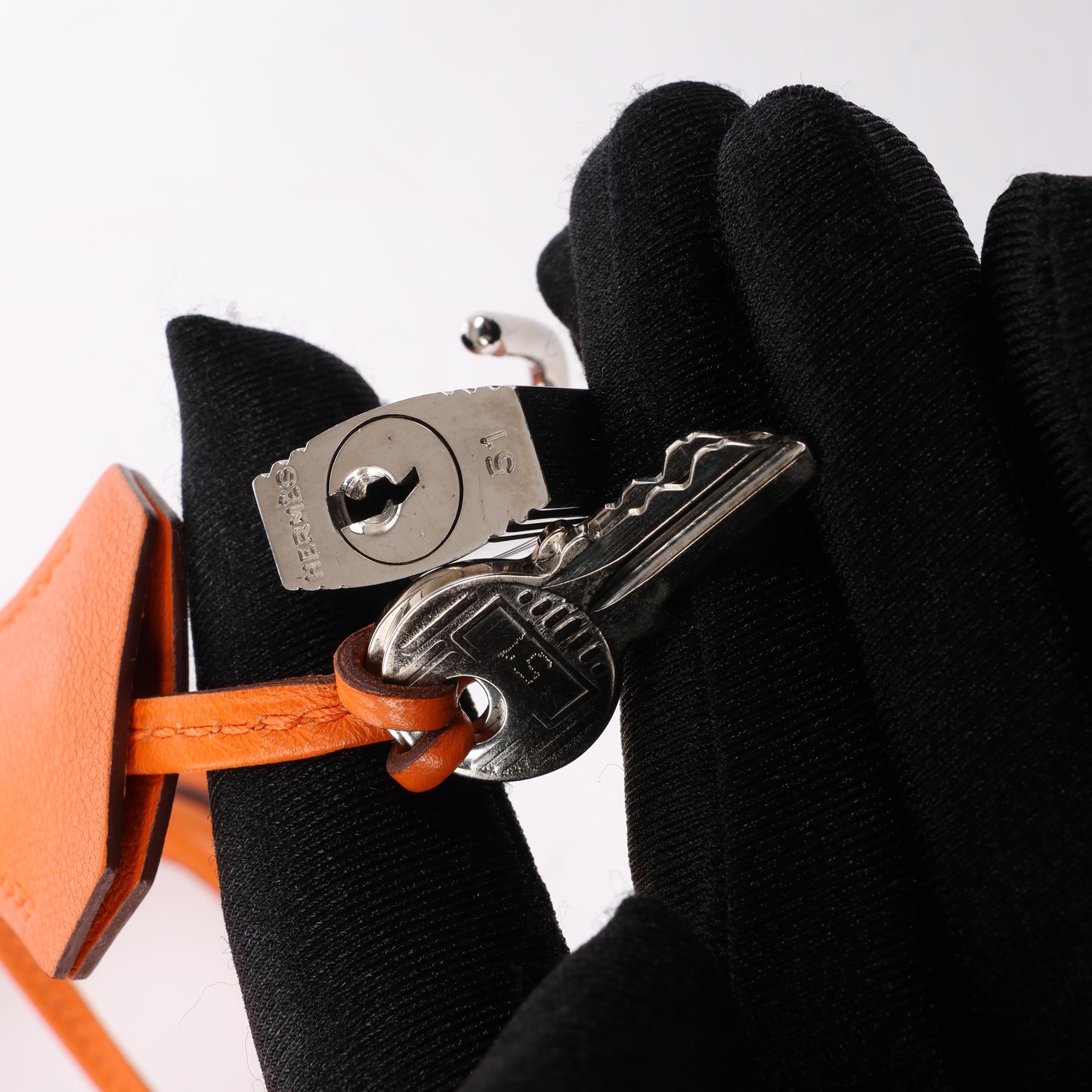 HERMES Birkin 30 Veau Swift Orange Silber Metallbeschläge Handtasche □J: 2006