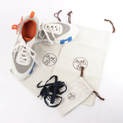 Hermès Bouncing Suede Sneakers in Gray, Size in 44 EU