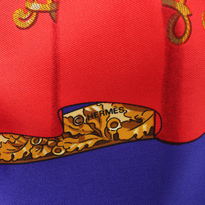 Hermès Carré 90 "Souvenirs de Paris" 100% Silk Scarf in Blue