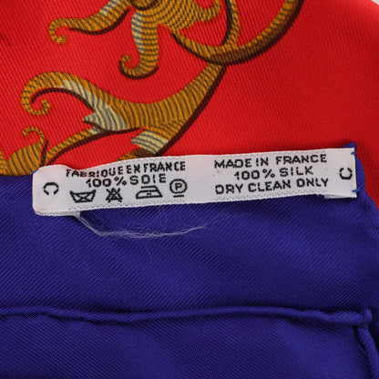 Hermès Carré 90 "Souvenirs de Paris" 100% Silk Scarf in Blue