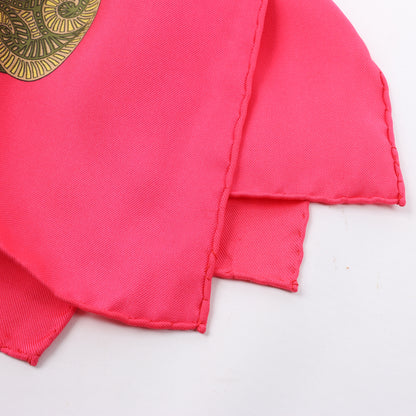 Hermès Carré 90 „ART des STEPPES“ Schal aus 100 % Seide in Rosa