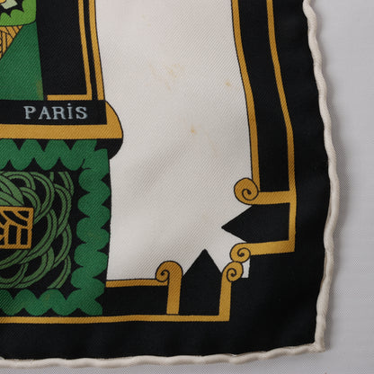 Hermès Carré 90 "ASTRES et SOLEILS" 100% Silk Scarf in Green