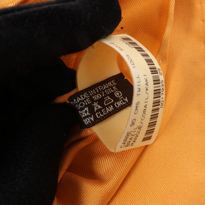 Hermès Carré 90 "BRAZIL" 100% Silk Scarf in Orange