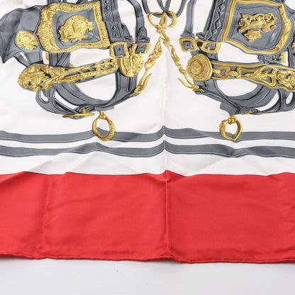 Hermès Carré 90 „BRIDES de GALA“ 100% Seidenschal in Rot
