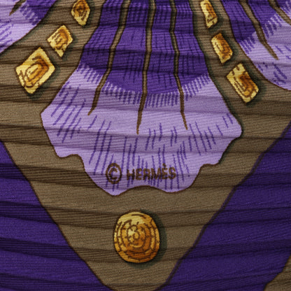 Hermès Carré 90 "Cheval Turc" 100% Silk Scarf in Khaki