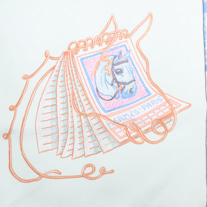 Hermès Carré 90 "Chevaloscope Neon" Seidentaschentuch in Grün