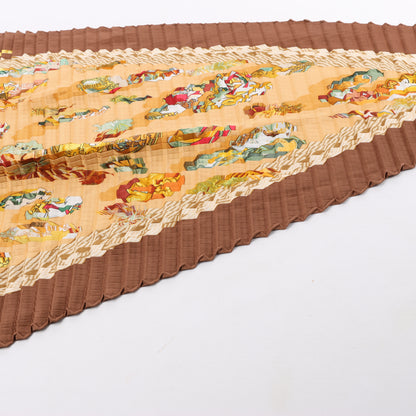 Hermès Carré 90 "Couvee D Hermes" 100% Silk Scarf in Brown
