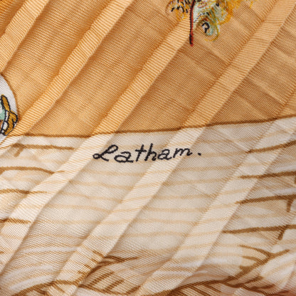 Hermès Carré 90 "Couvee D Hermes" 100% Silk Scarf in Brown
