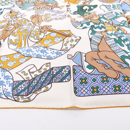 Hermès Carré 90 "DUELS ONIRIQUES" Foulard 100% Soie en Multicolore