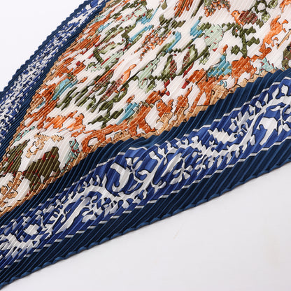 Hermès Carré 90 "EARLY AMERICA" 100% Silk Scarf in Navy