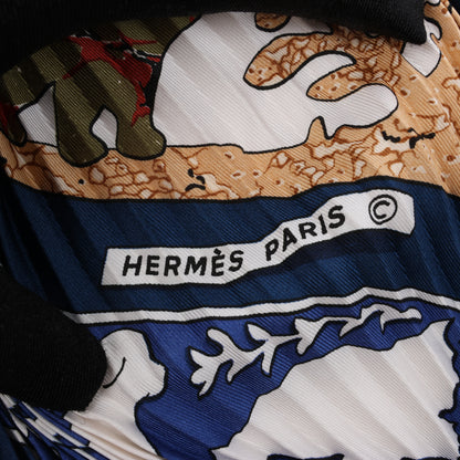 Hermès Carré 90 "EARLY AMERICA" 100% Silk Scarf in Navy