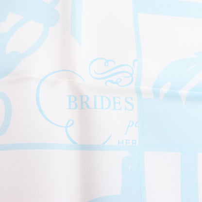 Hermès Carré 90 „EN DESORDRE“ Schal aus 100 % Seide in Blau