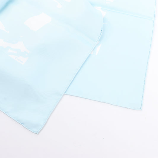 Hermès Carré 90 „EN DESORDRE“ Schal aus 100 % Seide in Blau