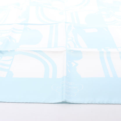 Hermès Carré 90 „EN DESORDRE“ Schal aus 100 % Seide in Blau