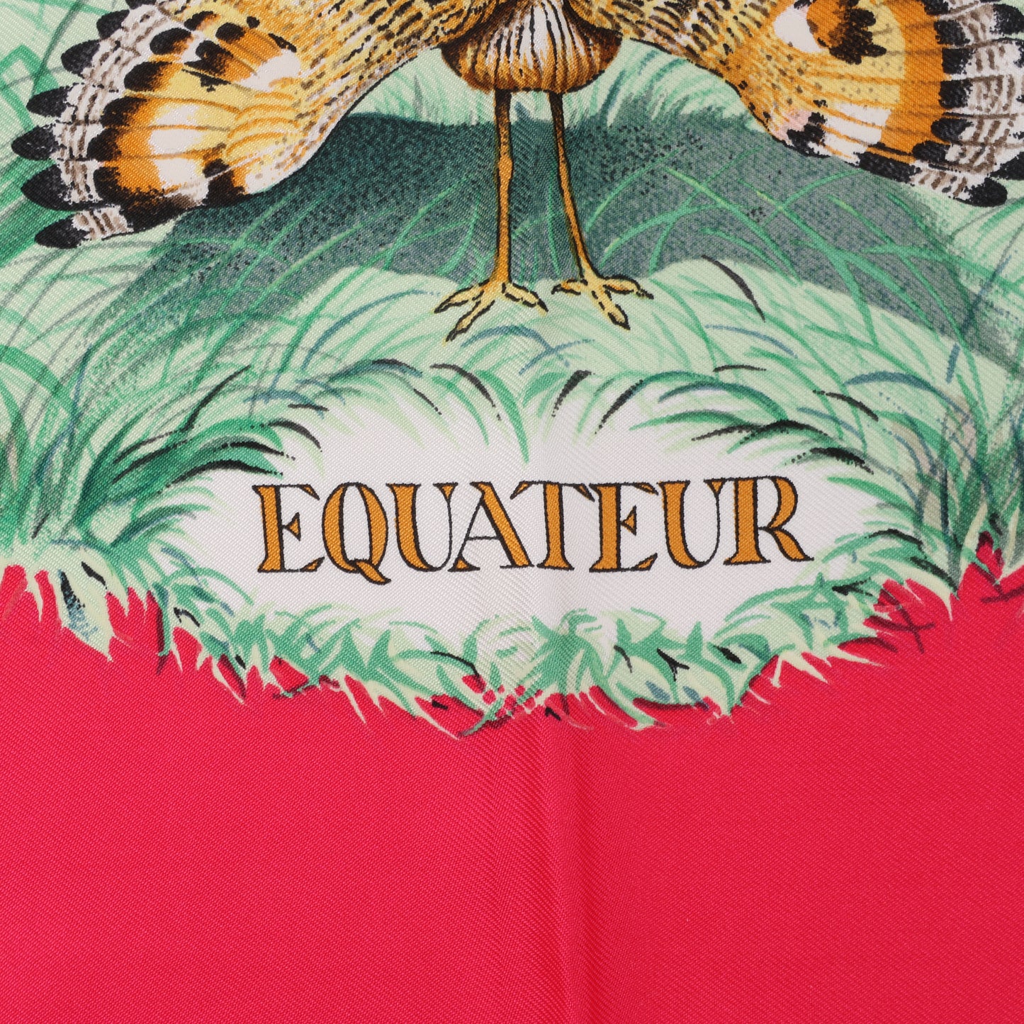 Hermès Carré  90 "EQUATEUR" 100% Silk Scarf in Pink