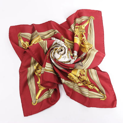 Hermès Carré 90 „ETRIERS“ Seidentaschentuch in Rot