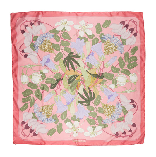 Hermès Carré 90 " Flora Graeca" 100% Silk Scarf in Pink