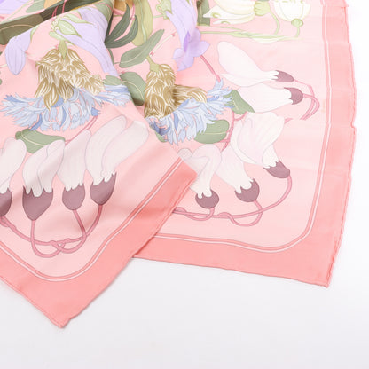 Hermès Carré 90 " Flora Graeca" 100% Silk Scarf in Pink