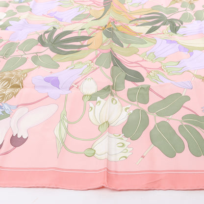 Hermès Carré 90 " Flora Graeca" 100% Silk Scarf in Pink