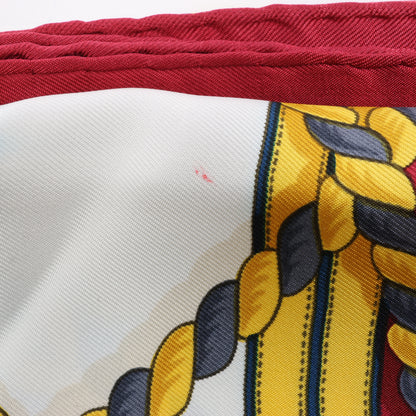 Hermès Carré 90 „GRANDE TENUE“ Seidentaschentuch in Burgund