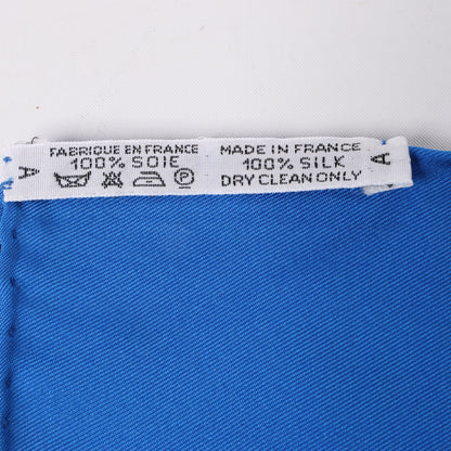 Hermès Carré 90 "HOMMAGE A CHARLES GARNIER" 100% Silk Scarf in Blue
