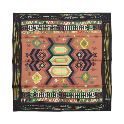 Hermès Carré 90 "KILIM" 100% Seidenschal in Braun