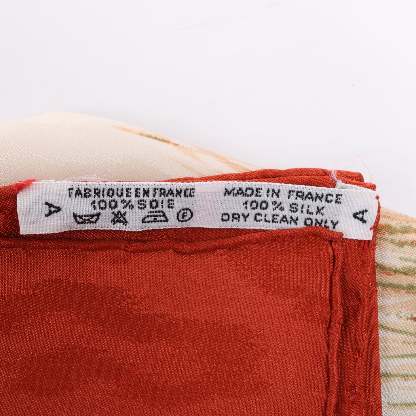 Hermès Carré 90 "Kenya" 100% Silk Scarf in Brown x Red