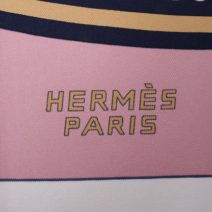 Hermès Carré 90 "LA BERLINE BAYADERE" 100% Silk Scarf in Pink
